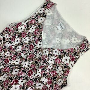 Vintage 90s Tessuto Size L Floral Surplice Midi‎ Dress Cottagecore Spring Preppy